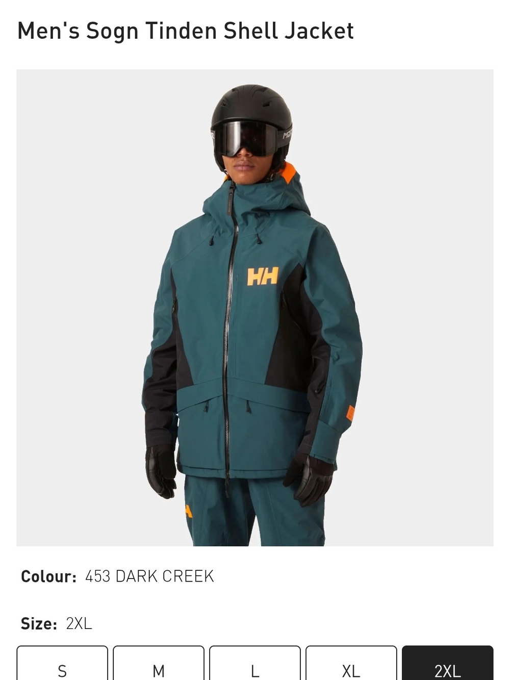 Helly Hansen Dark Creek Men's Sogn Tinden Shell Jacket - RARE COLOR